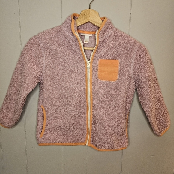 Cat & Jack Other - Girls Cat & Jack Pink Orange Sherpa Jacket, XS
